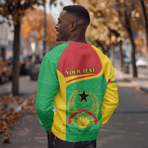 Personalised Afro Guinea Bissau Sweatshirt Coat Of Arms Mix African Pattern