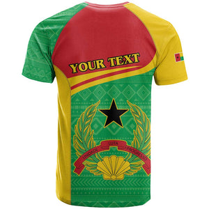 Personalised Afro Guinea Bissau T shirt Coat Of Arms Mix African Pattern