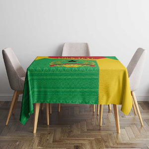 Personalised Afro Guinea Bissau Tablecloth Coat Of Arms Mix African Pattern