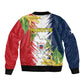 Afro Ra Hachiri 976 Bomber Jacket Coat Of Arms France Flag Style
