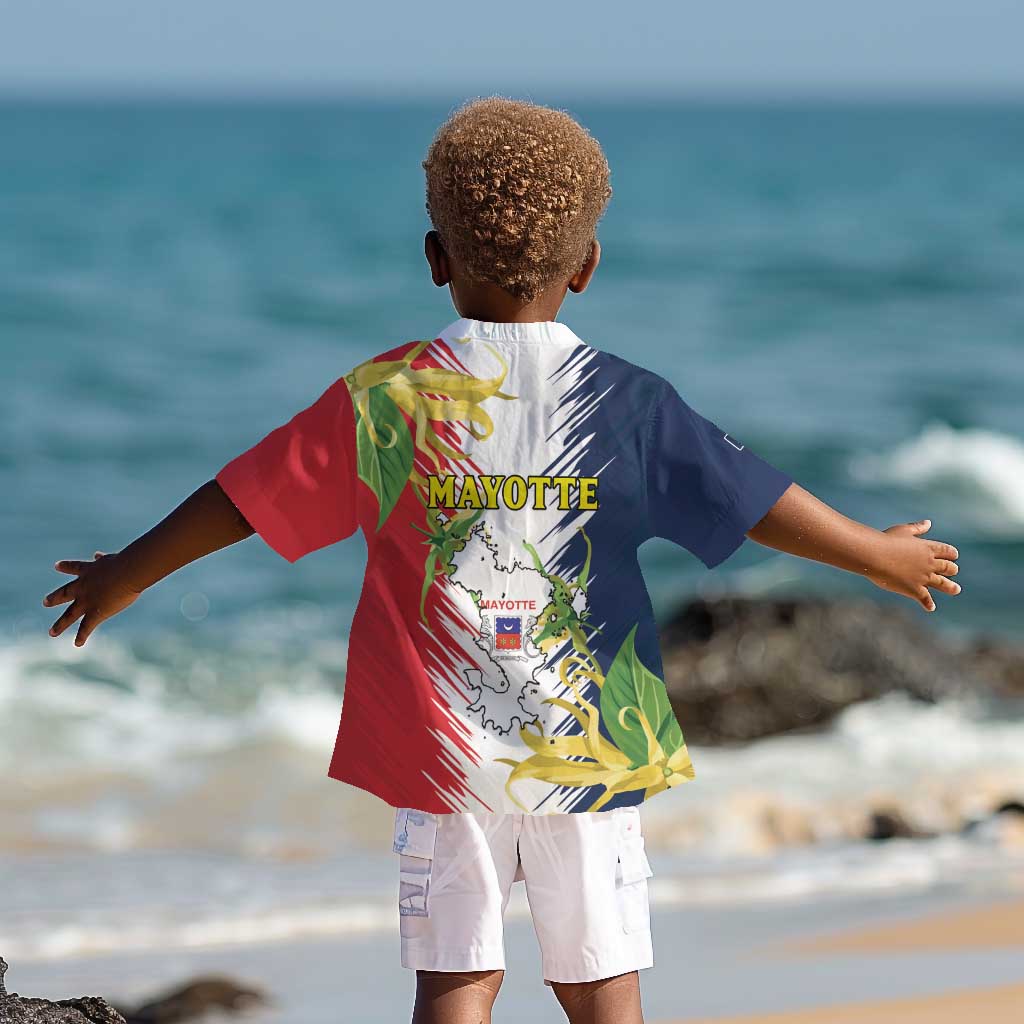Afro Ra Hachiri 976 Kid Hawaiian Shirt Coat Of Arms France Flag Style