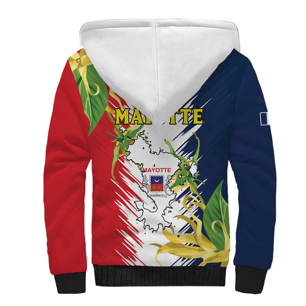 Afro Ra Hachiri 976 Sherpa Hoodie Coat Of Arms France Flag Style