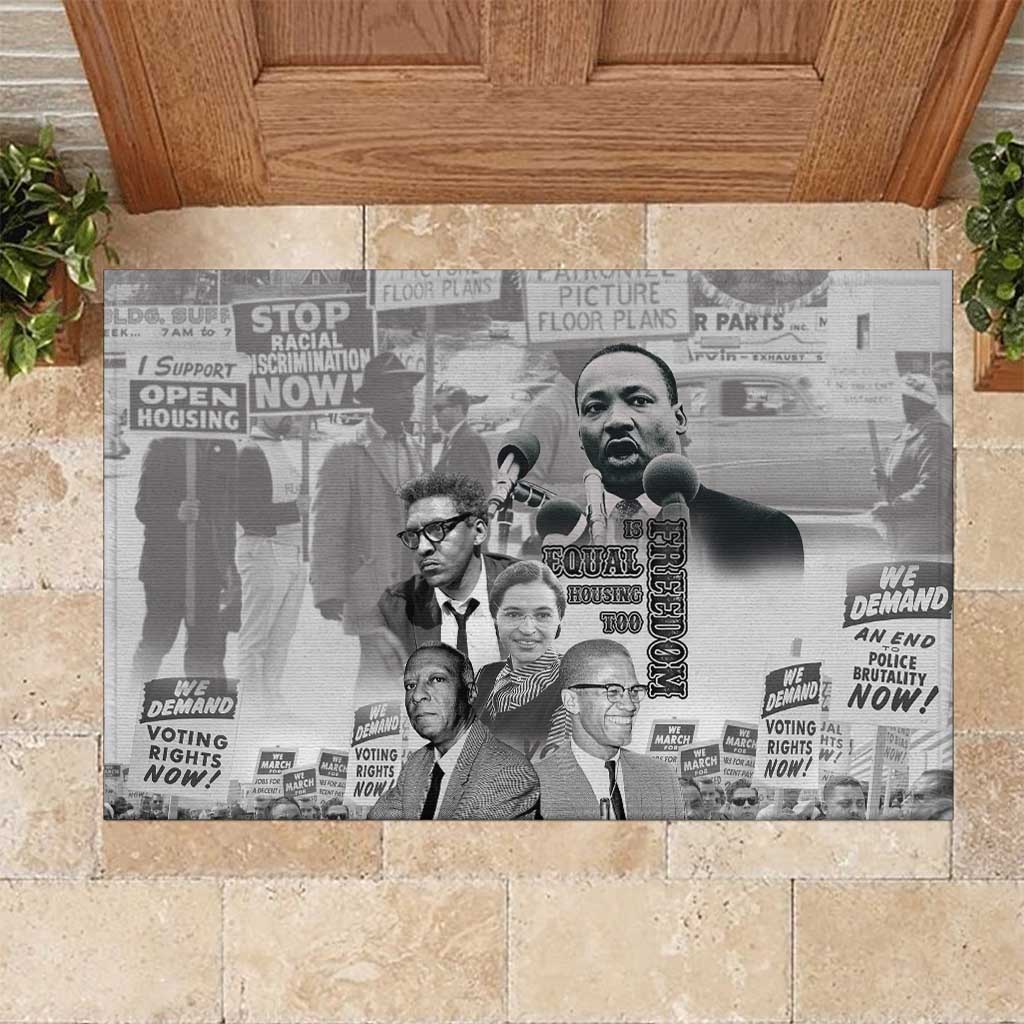 African-American History Month Rubber Doormat Civil Rights Leaders