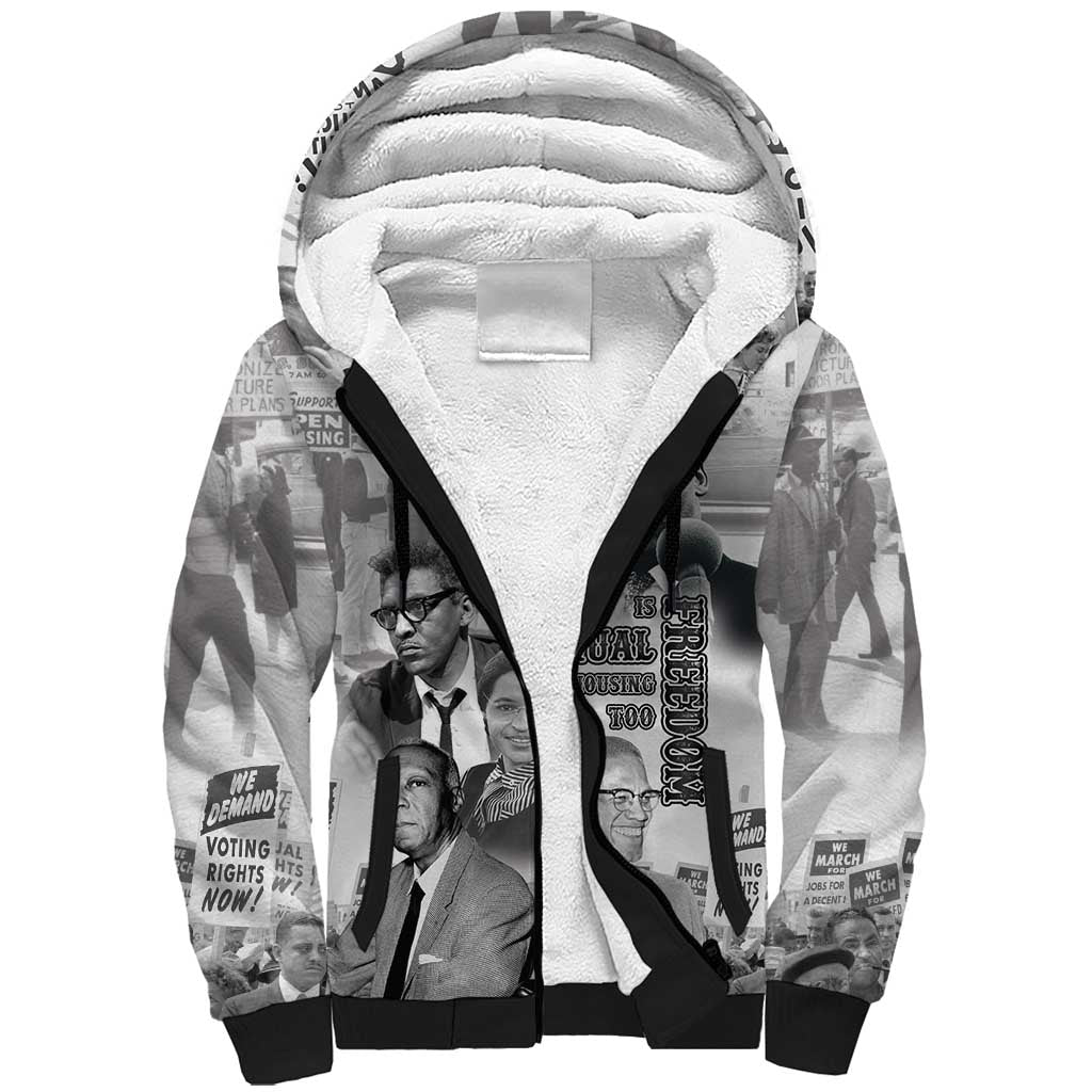 African-American History Month Sherpa Hoodie Civil Rights Leaders