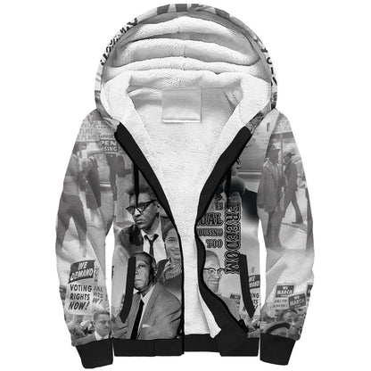 African-American History Month Sherpa Hoodie Civil Rights Leaders