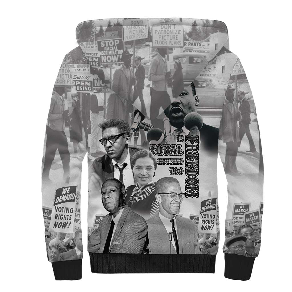 African-American History Month Sherpa Hoodie Civil Rights Leaders