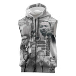 African-American History Month Sleeveless Zip Hoodie Civil Rights Leaders - African Pride