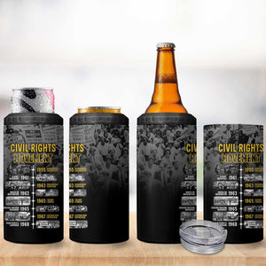 African-American History Month 4 in 1 Can Cooler Tumbler Civil Rights Movement