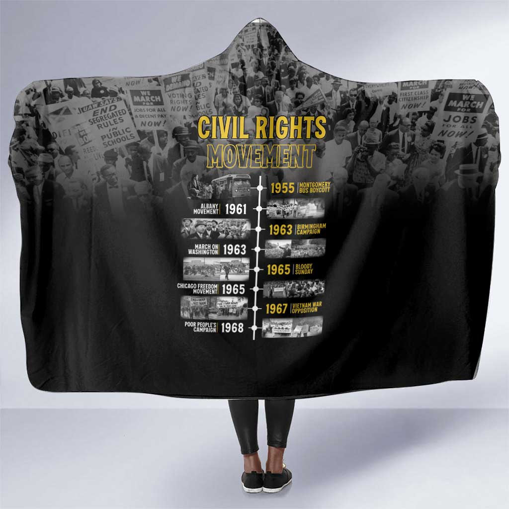 African-American History Month Hooded Blanket Civil Rights Movement