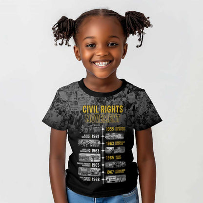 African-American History Month Kid T shirt Civil Rights Movement