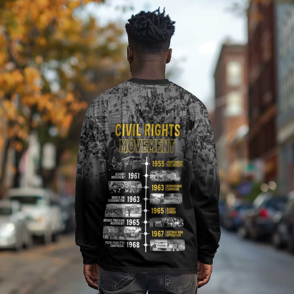 African-American History Month Long Sleeve Shirt Civil Rights Movement