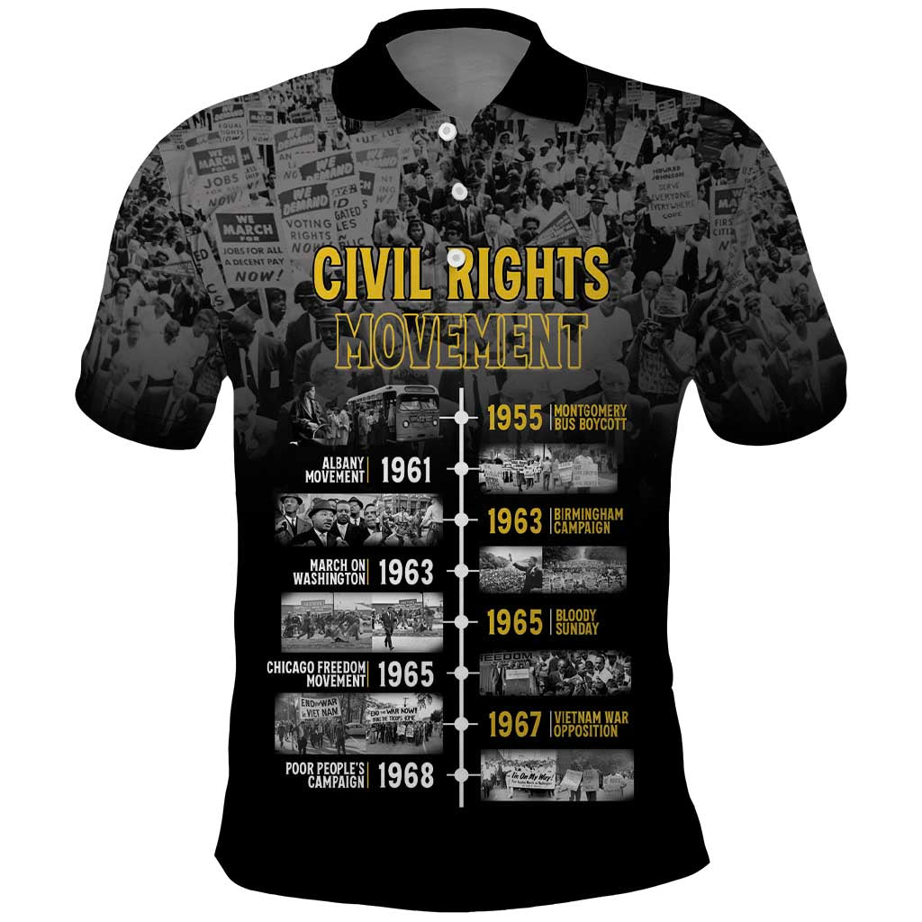 African-American History Month Polo Shirt Civil Rights Movement