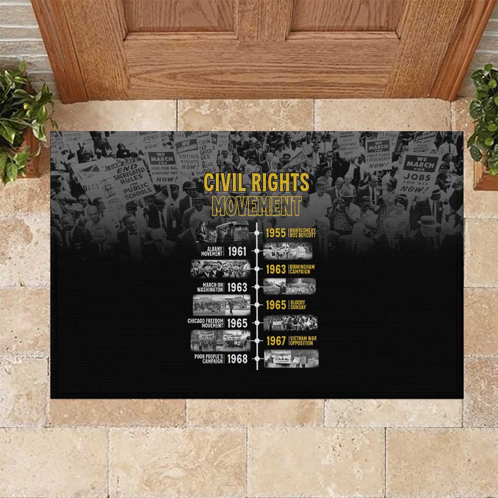 African-American History Month Rubber Doormat Civil Rights Movement
