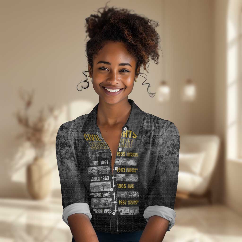 African-American History Month Women Casual Shirt Civil Rights Movement
