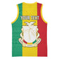 Personalised Afro Guinea Basketball Jersey Coat Of Arms Flag Style LT15
