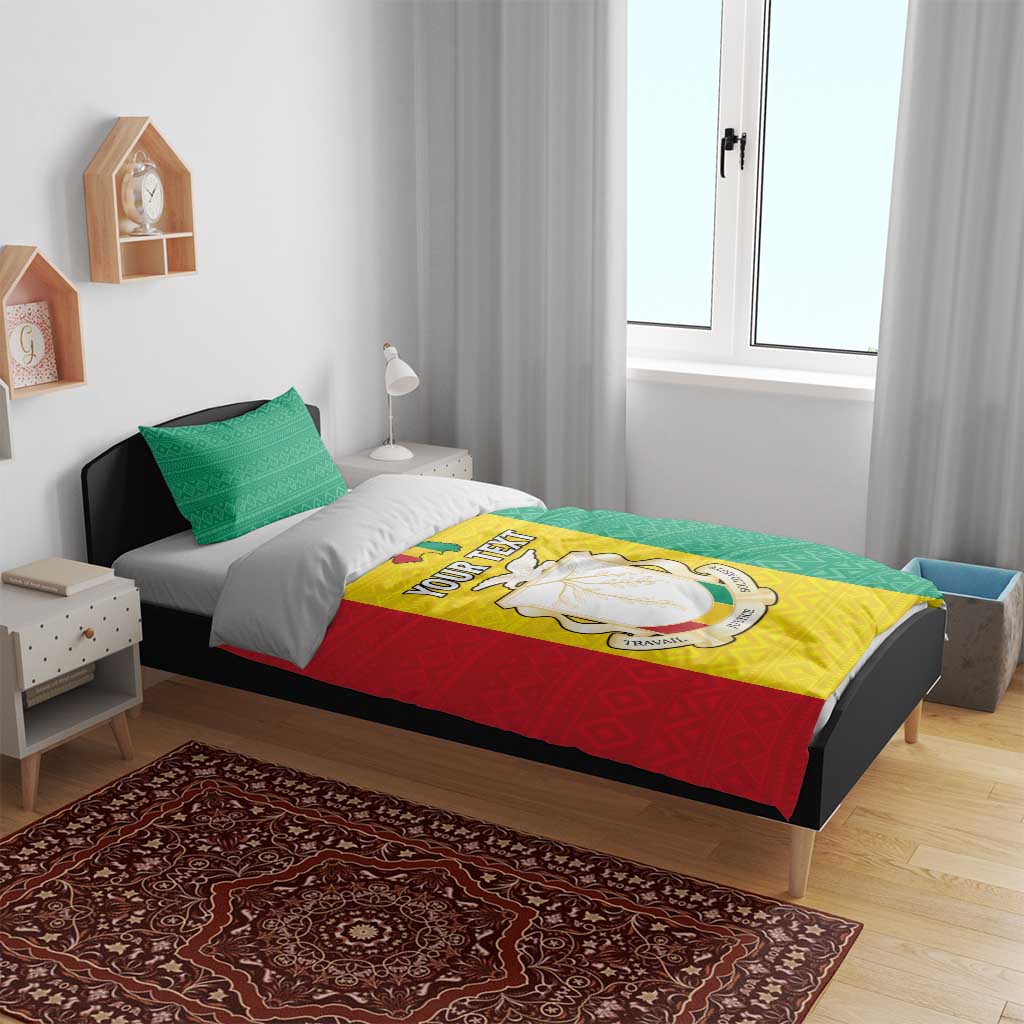 Personalised Afro Guinea Bedding Set Coat Of Arms Flag Style