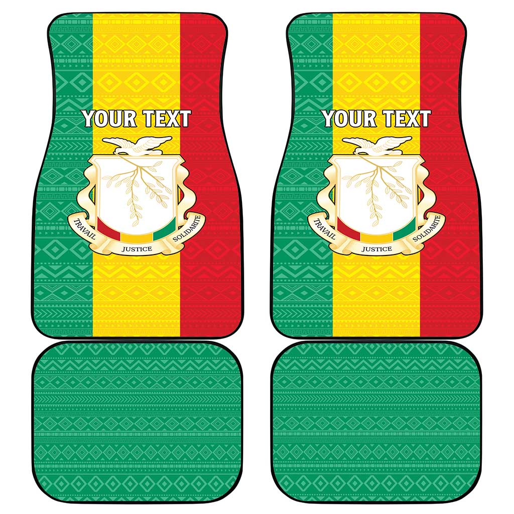 Personalised Afro Guinea Car Mats Coat Of Arms Flag Style