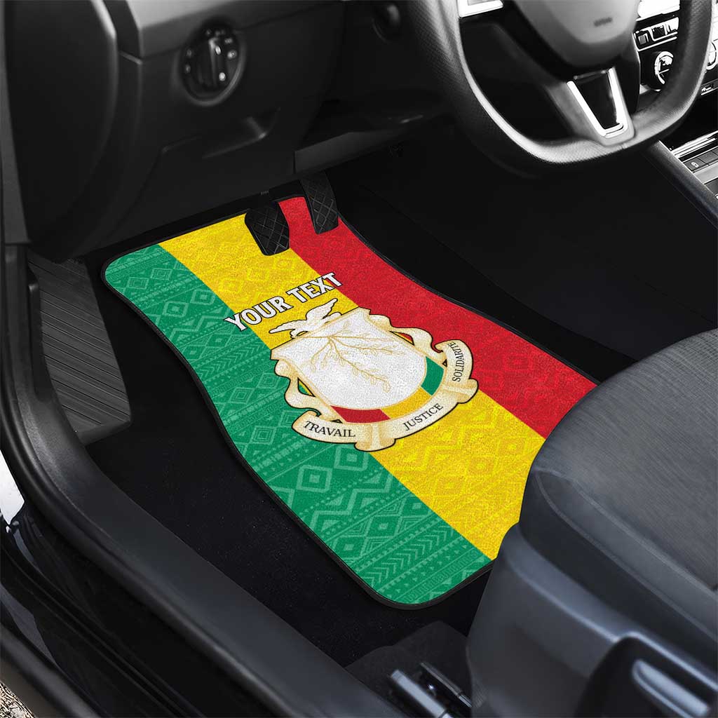 Personalised Afro Guinea Car Mats Coat Of Arms Flag Style