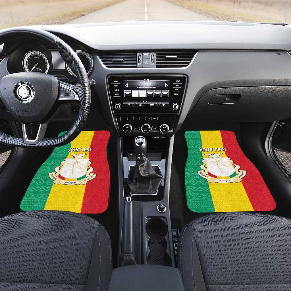 Personalised Afro Guinea Car Mats Coat Of Arms Flag Style