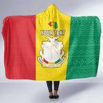 Personalised Afro Guinea Hooded Blanket Coat Of Arms Flag Style