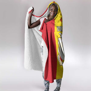 Personalised Afro Guinea Hooded Blanket Coat Of Arms Flag Style