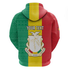 Personalised Afro Guinea Hoodie Coat Of Arms Flag Style