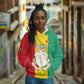 Personalised Afro Guinea Hoodie Coat Of Arms Flag Style
