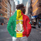 Personalised Afro Guinea Hoodie Coat Of Arms Flag Style