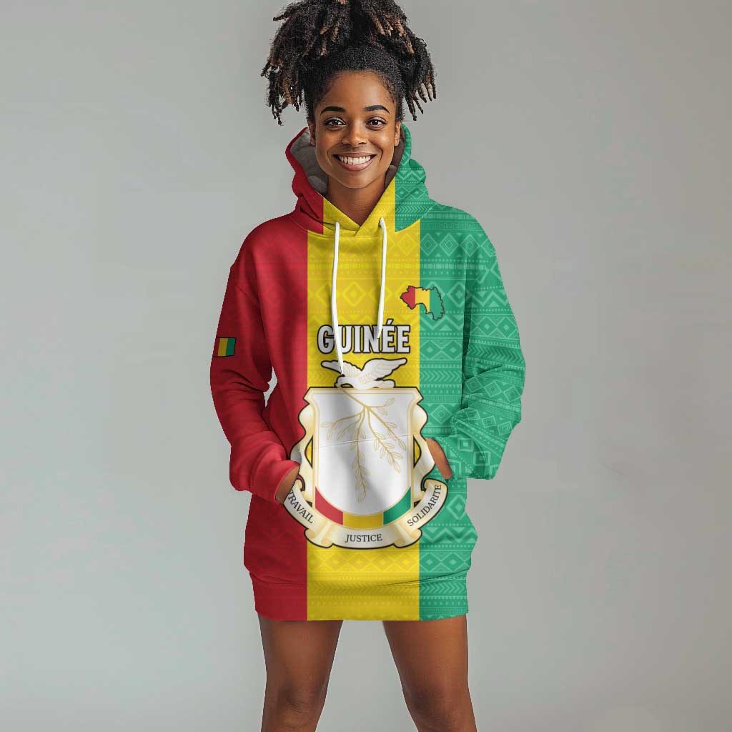 Personalised Afro Guinea Hoodie Dress Coat Of Arms Flag Style