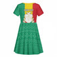 Personalised Afro Guinea Kid Short Sleeve Dress Coat Of Arms Flag Style