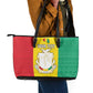 Personalised Afro Guinea Leather Tote Bag Coat Of Arms Flag Style