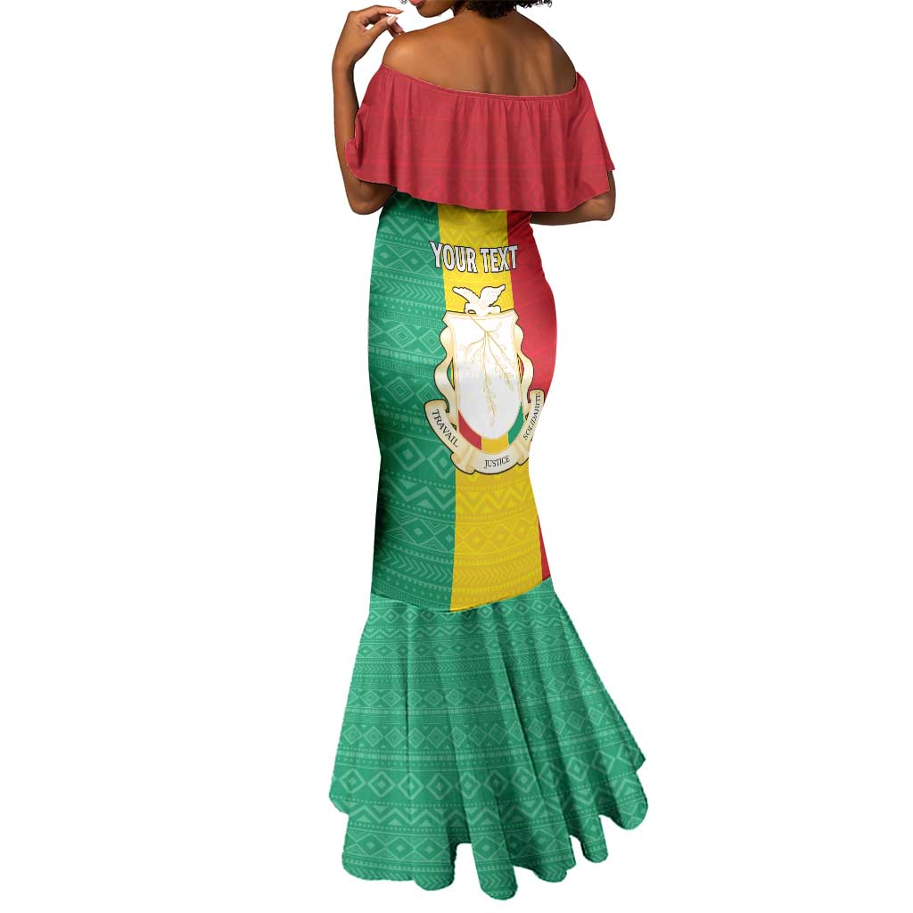 Personalised Afro Guinea Mermaid Dress Coat Of Arms Flag Style