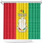 Personalised Afro Guinea Shower Curtain Coat Of Arms Flag Style