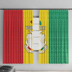 Personalised Afro Guinea Window Curtain Coat Of Arms Flag Style