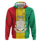 Personalised Afro Guinea Zip Hoodie Coat Of Arms Flag Style