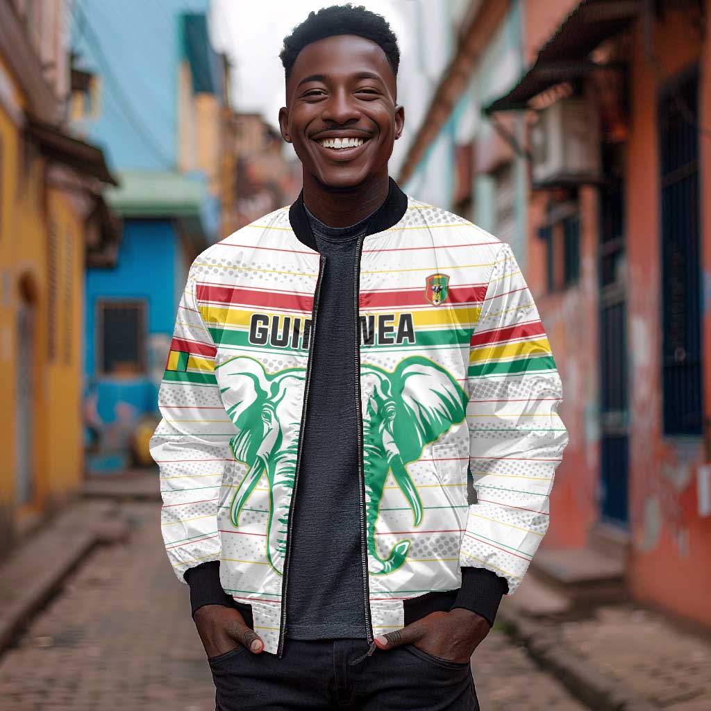 Custom Afro Guinee Football Bomber Jacket Go Syli National