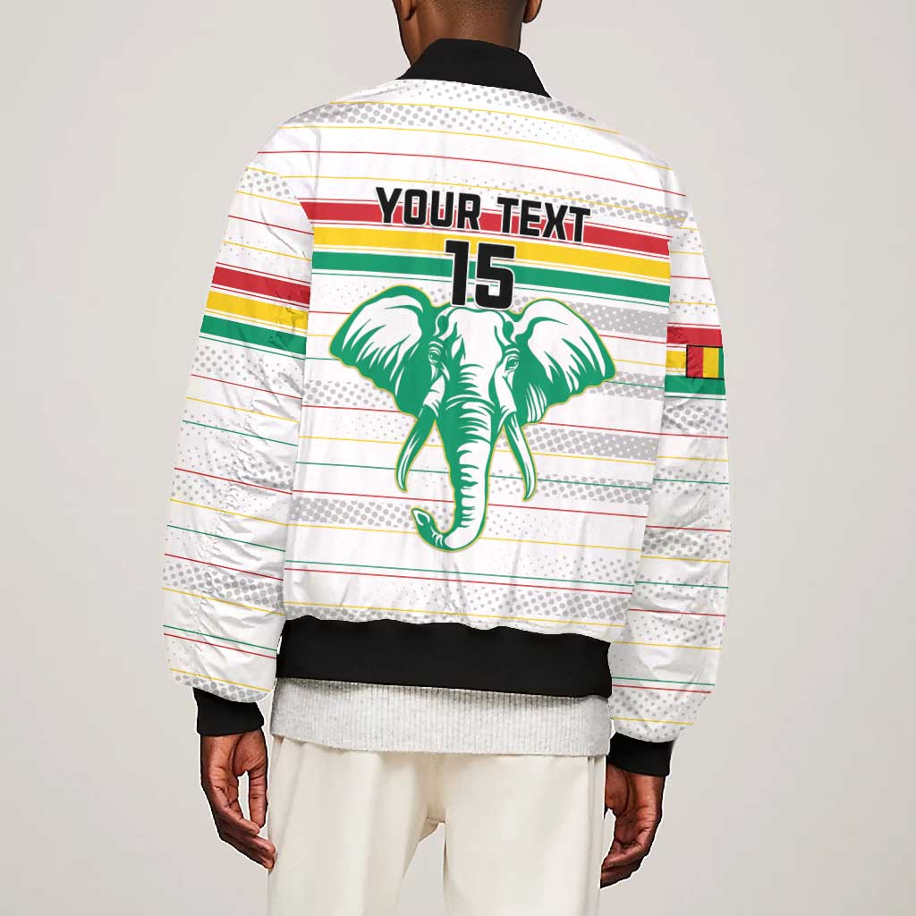 Custom Afro Guinee Football Bomber Jacket Go Syli National