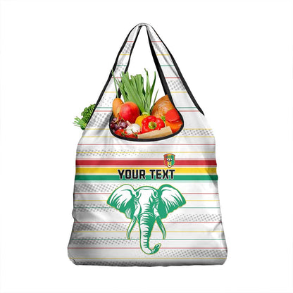 Custom Afro Guinee Football Grocery Bag Go Syli National