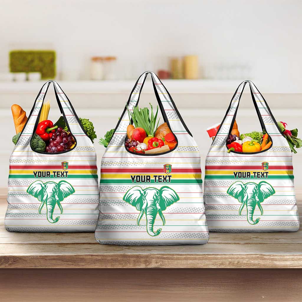 Custom Afro Guinee Football Grocery Bag Go Syli National