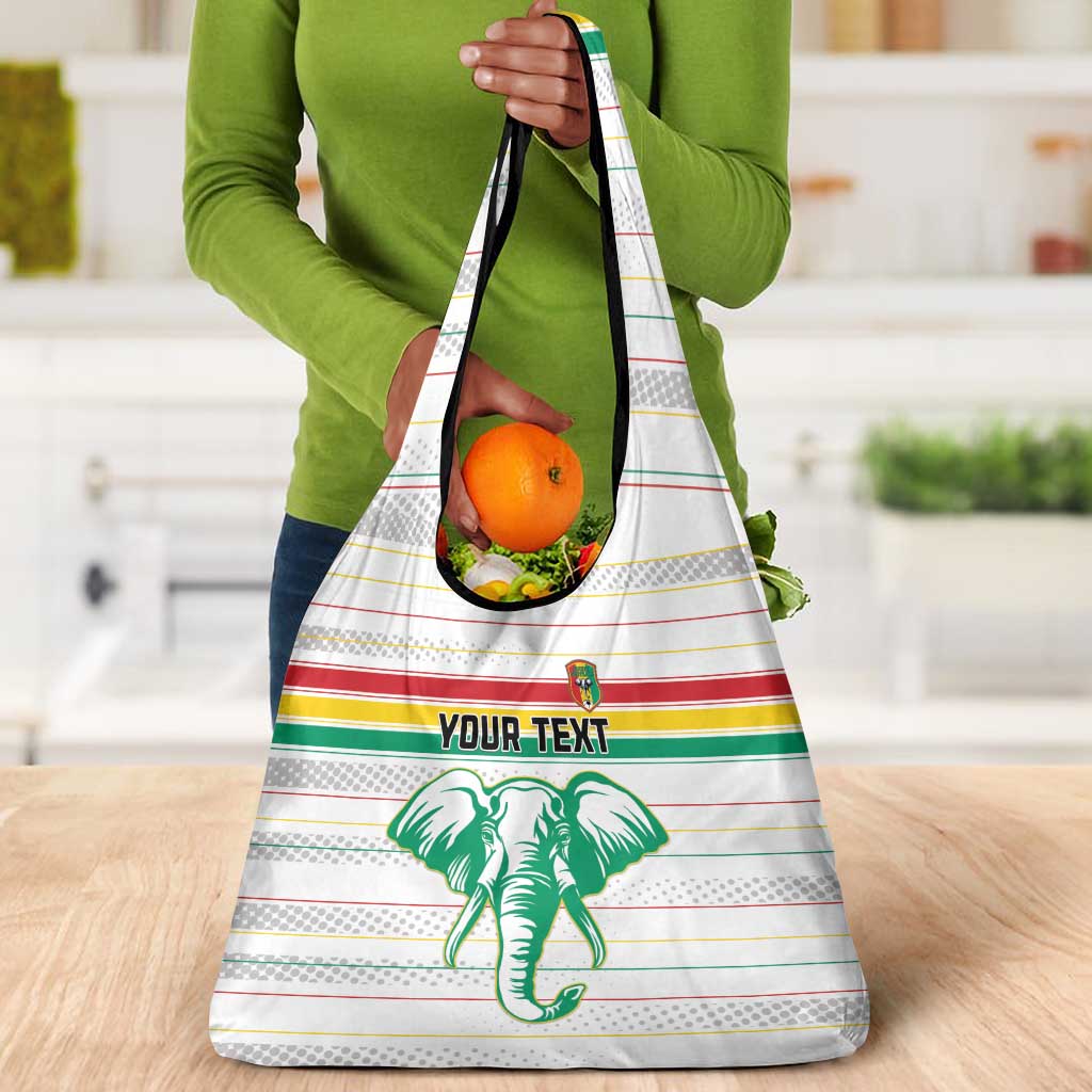 Custom Afro Guinee Football Grocery Bag Go Syli National