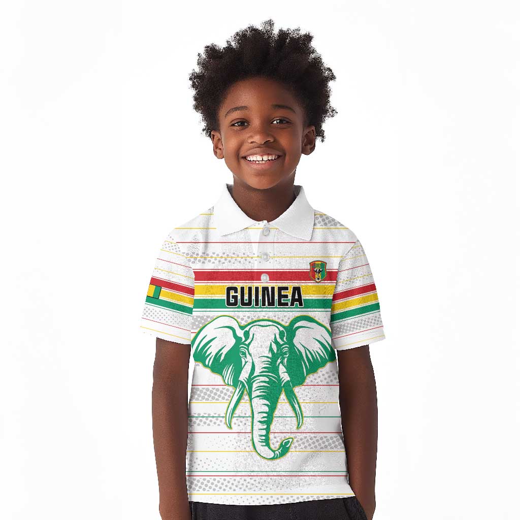 Custom Afro Guinee Football Kid Polo Shirt Go Syli National