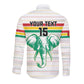 Custom Afro Guinee Football Long Sleeve Button Shirt Go Syli National
