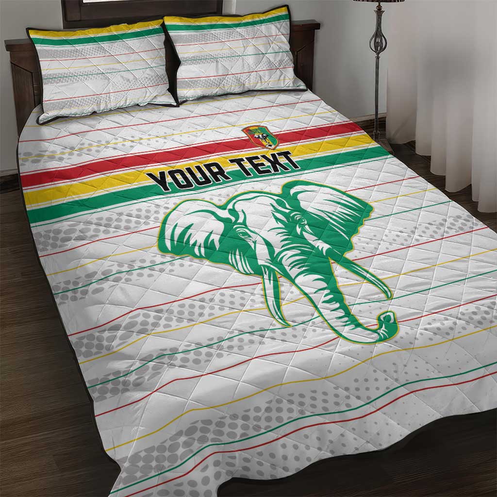Custom Afro Guinee Football Quilt Bed Set Go Syli National