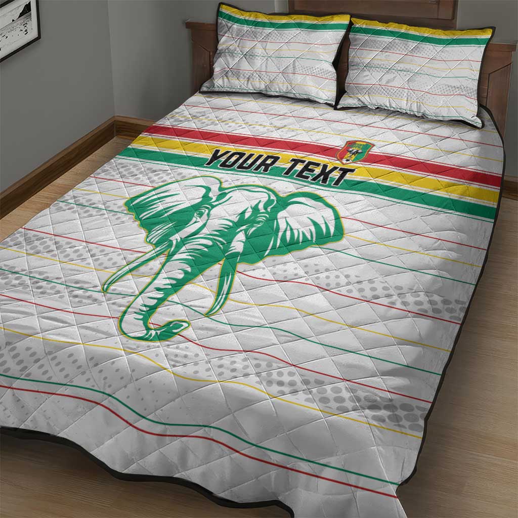Custom Afro Guinee Football Quilt Bed Set Go Syli National