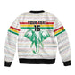Custom Afro Guinee Football Sleeve Zip Bomber Jacket Go Syli National