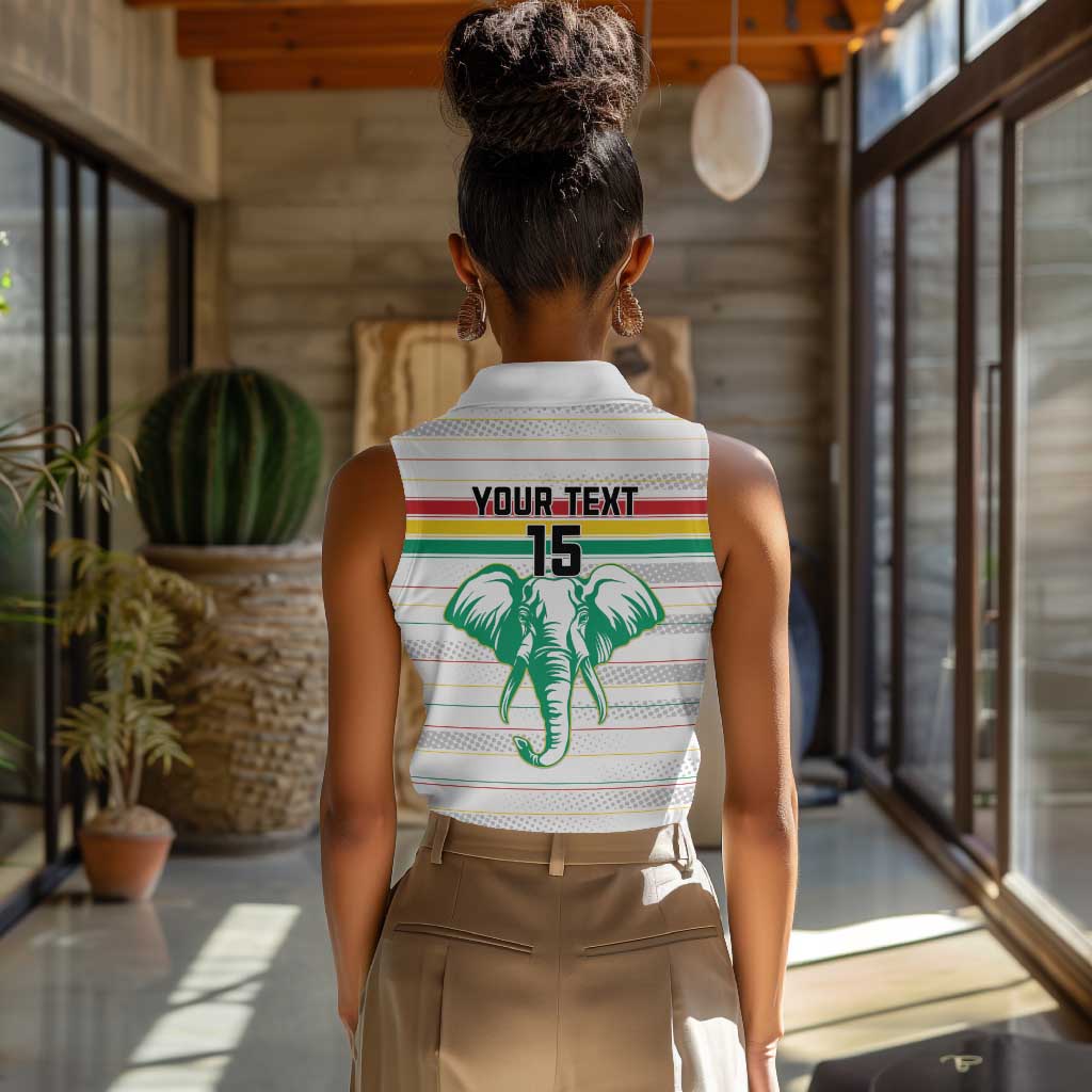 Custom Afro Guinee Football Women Sleeveless Polo Shirt Go Syli National