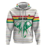 Custom Afro Guinee Football Zip Hoodie Go Syli National