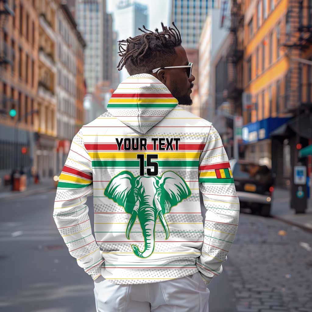Custom Afro Guinee Football Zip Hoodie Go Syli National