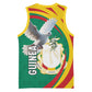 Guinea Basketball Jersey Coat Of Arms With Pigeon - Kente Pattern LT15