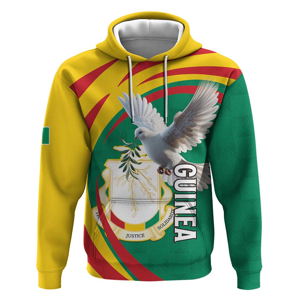 Guinea Hoodie Coat Of Arms With Pigeon - Kente Pattern